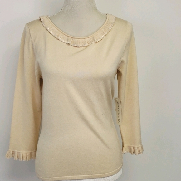 PURSUITS, Ltd. Silk Blend Embellished NWT Sweater NWT - Picture 14 of 15